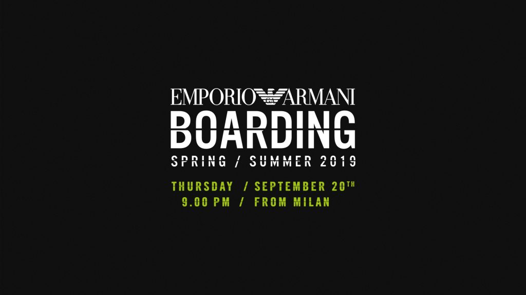 Get ready for boarding with Emporio Armani