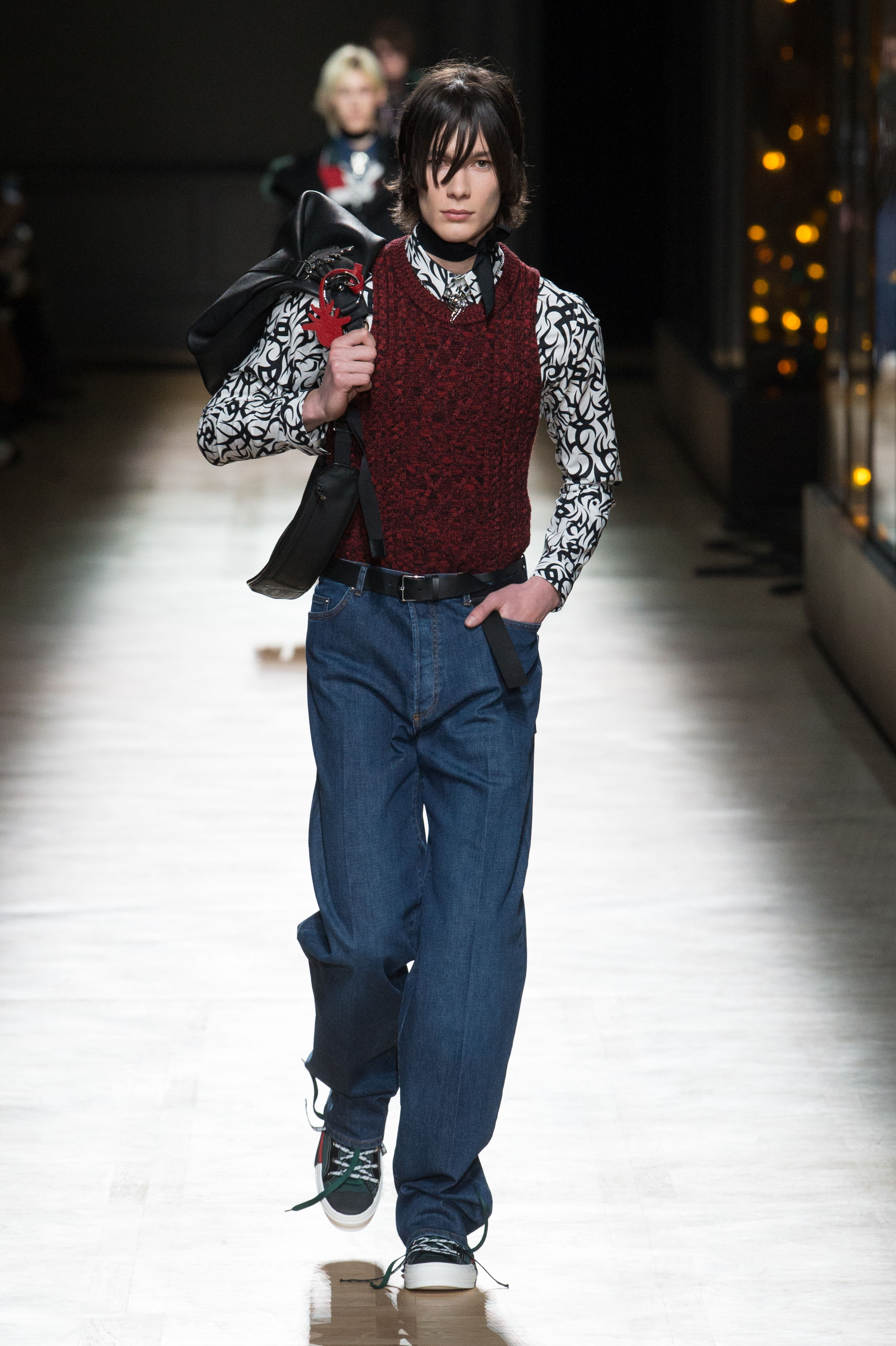 希少KRIS VAN ASSCHE黒 ダイバーニット S Dior（Dior HOMME