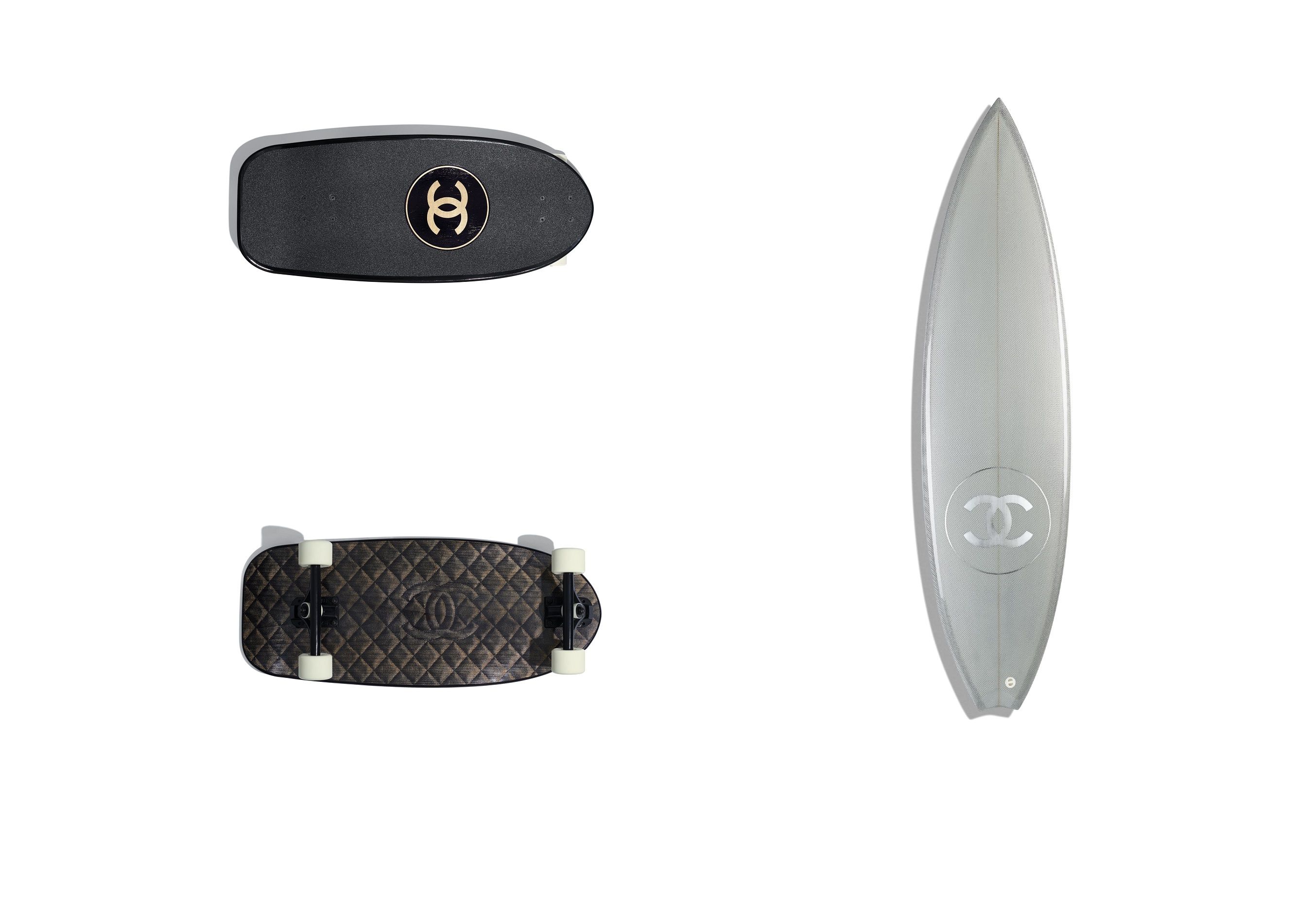 Hop aboard Chanel's gorgeous new SS19 skateboards surfboards