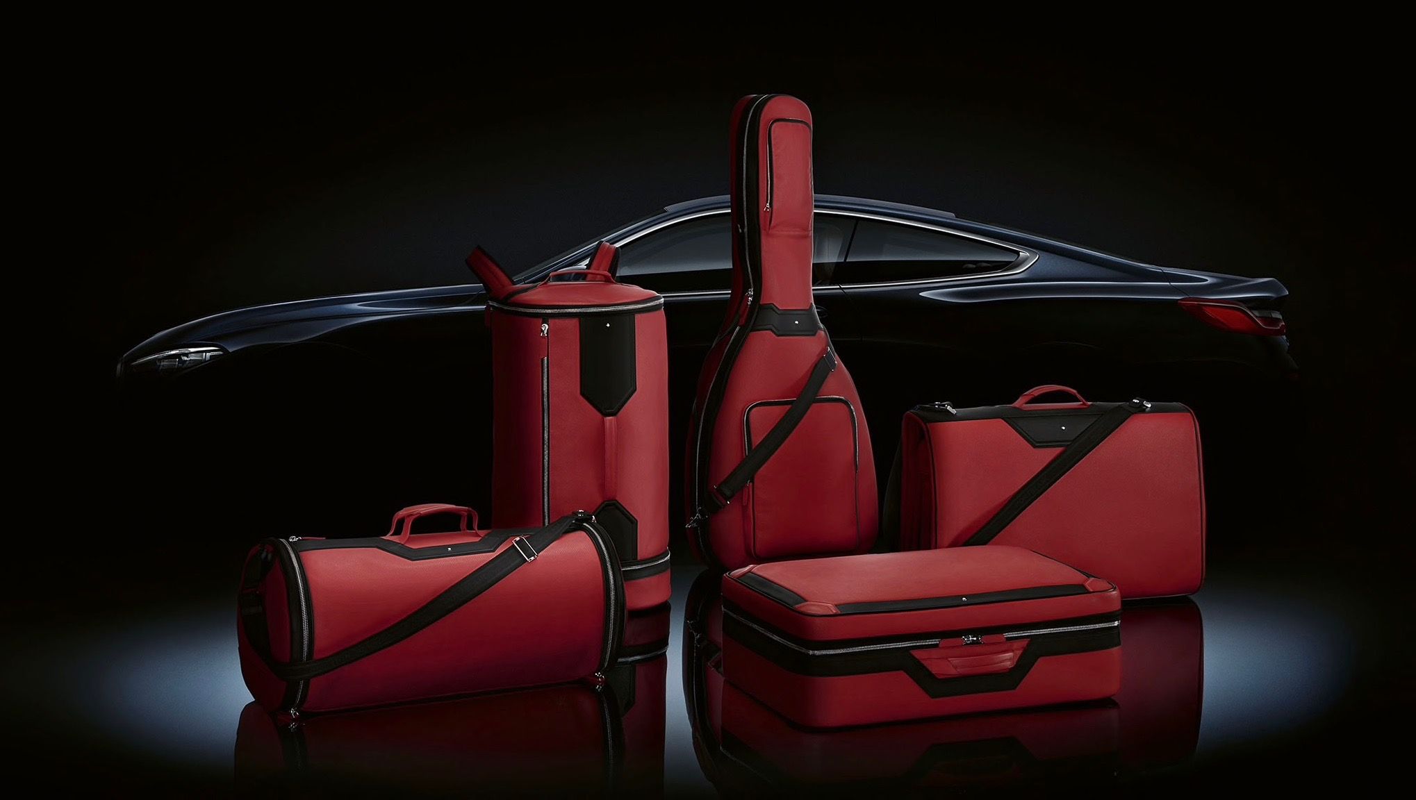 The S$23,000 Montblanc luggage fits perfectly into BMW