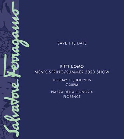 Watch the Salvatore Ferragamo SS20 show here, live from Pitti Uomo