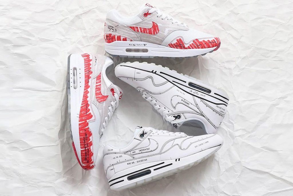 nike air max 1 tinker sketch to shelf black