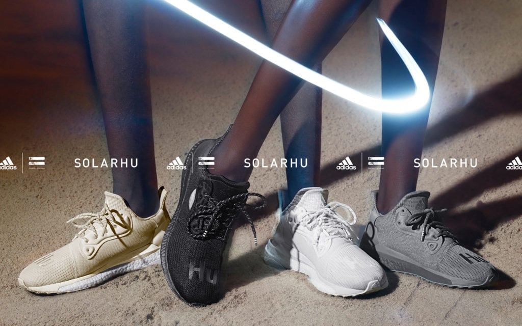 Adidas and Pharrell Williams launch the new SolarHu Greyscale sneaker collection