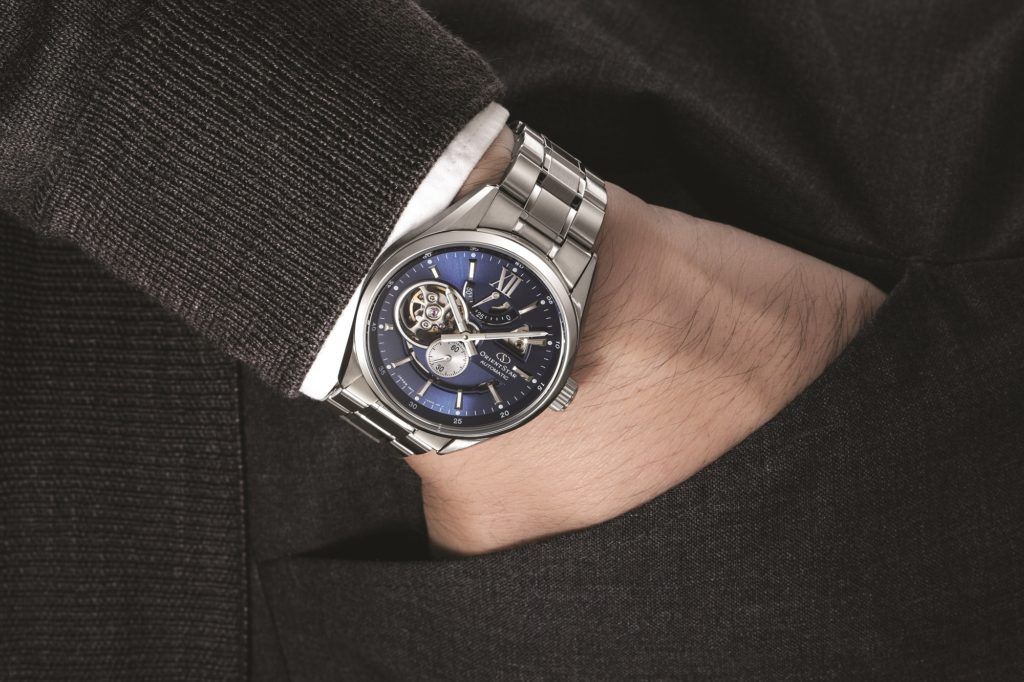 The Orient Star timepiece radiates contemporary elegance