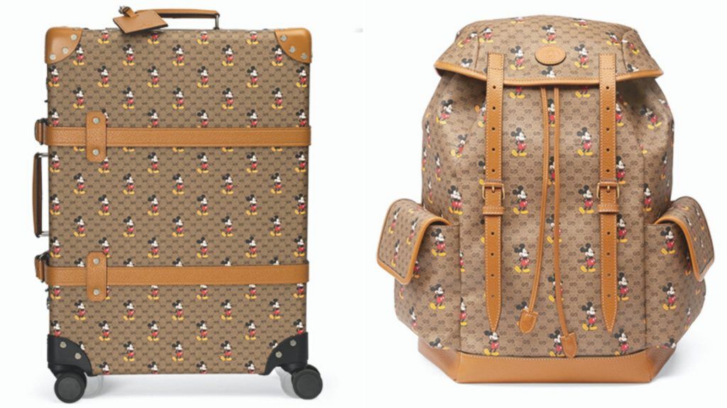 gucci mickey mouse suitcase backpack