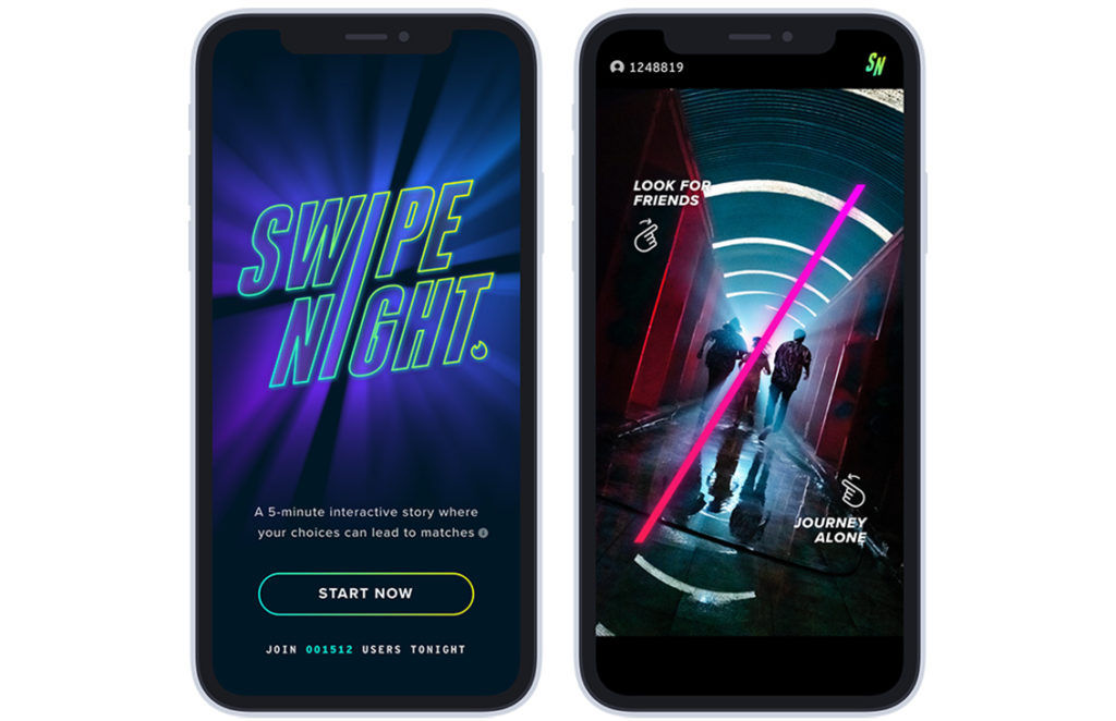 Swipe Night: An Interactive Tinder Experience To Increase Your Matches