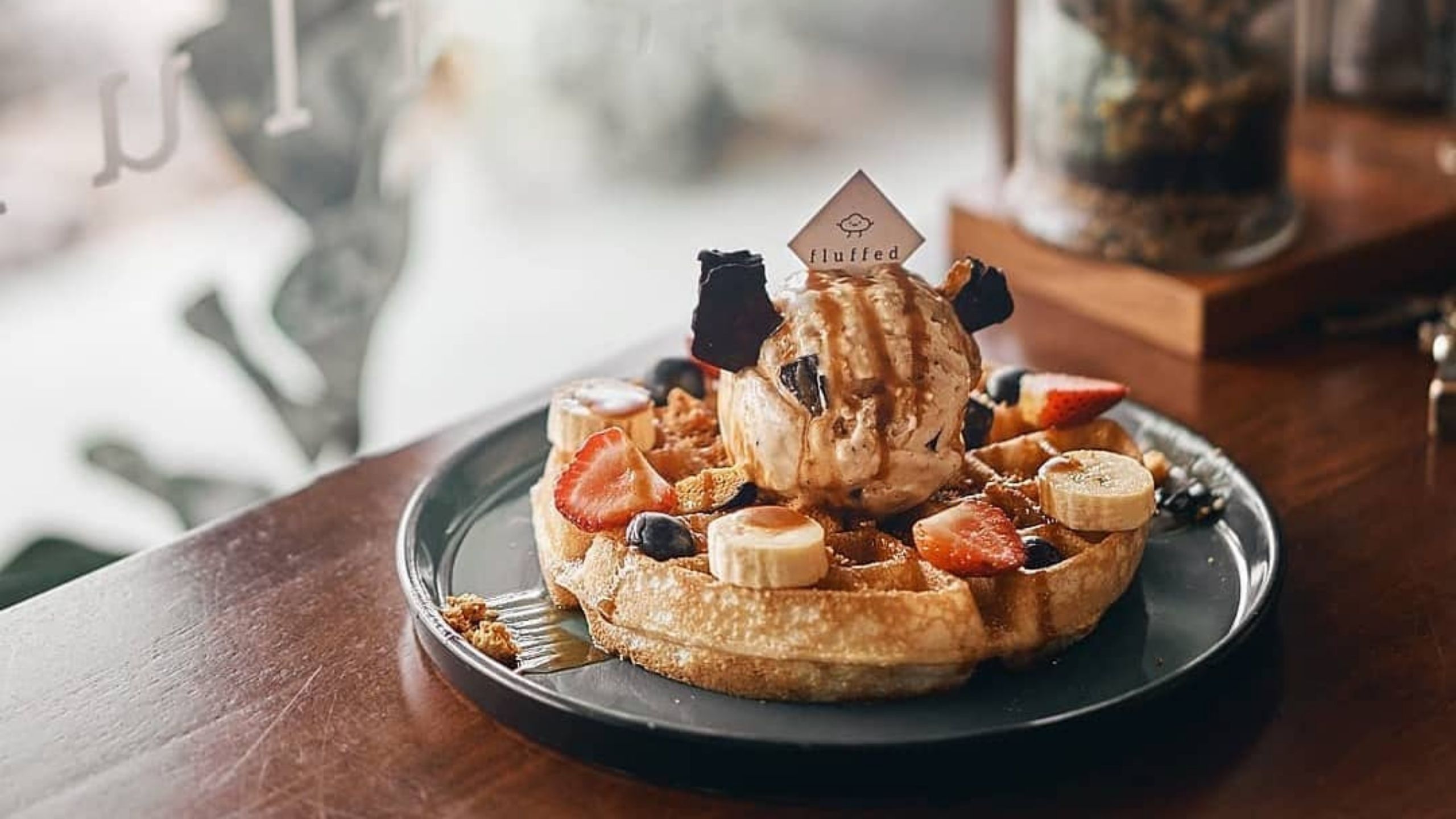 Waffles and confections make a play at the studio cafe, Bukit Jalil