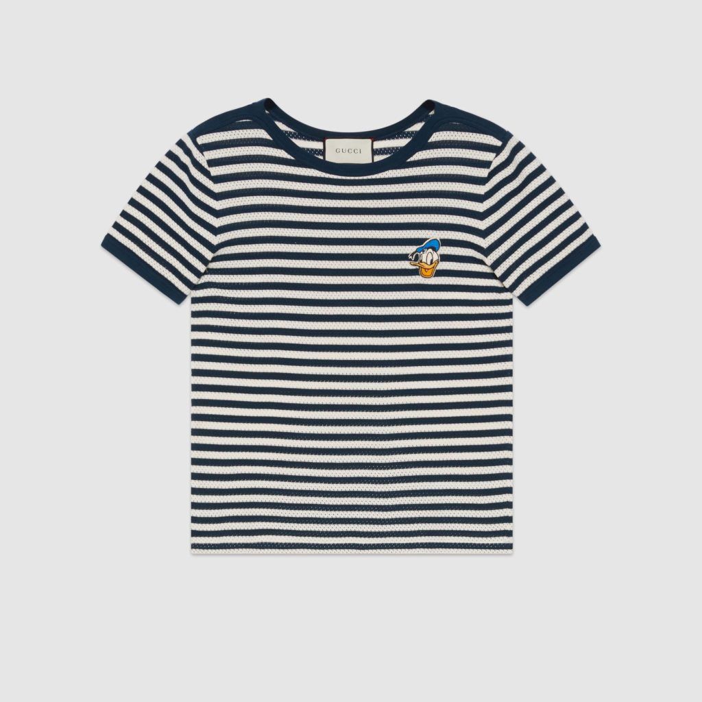 Disney x Gucci Donald Duck striped t-shirt