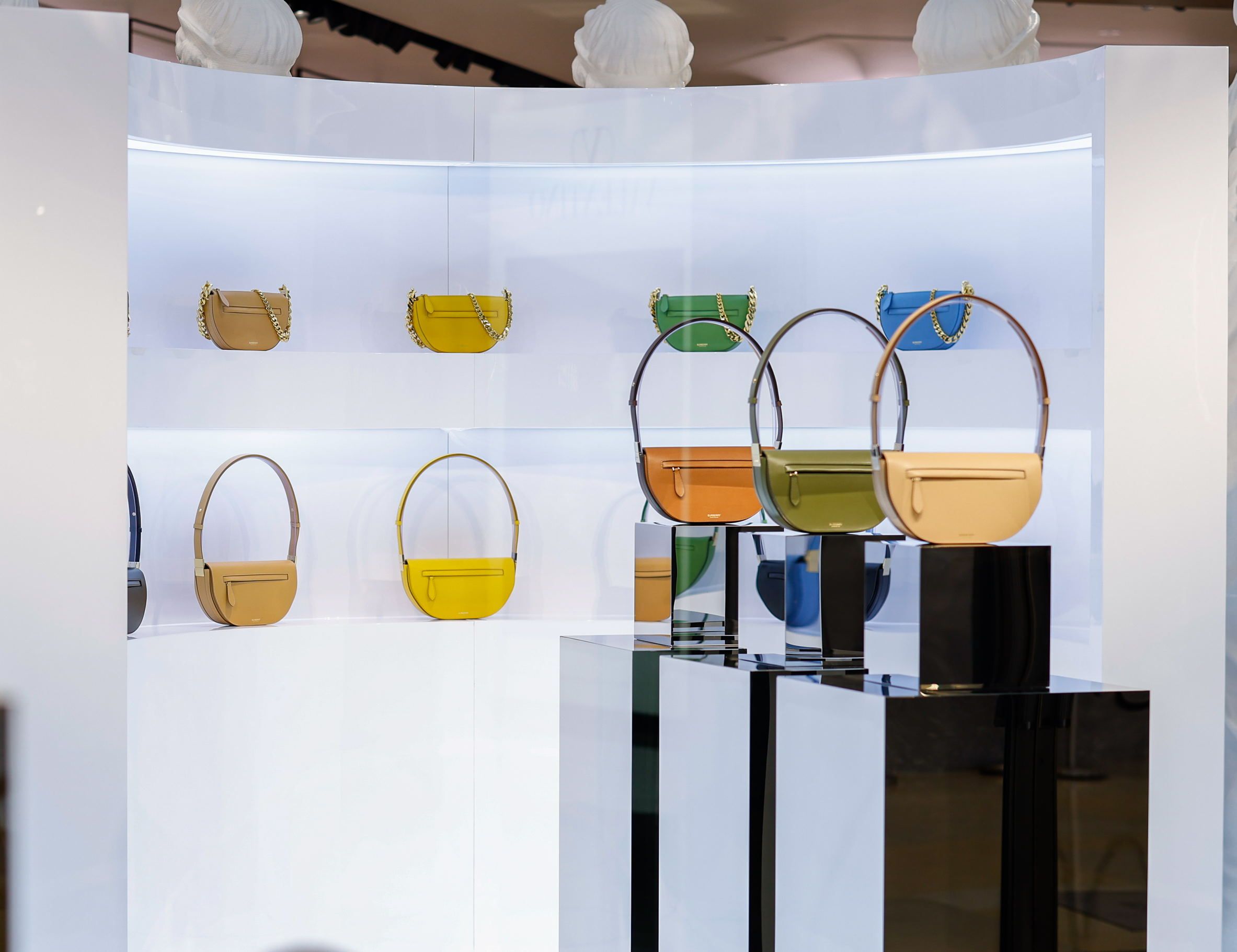 Handbags in Louis Vuitton store at ION Orchard with collection by