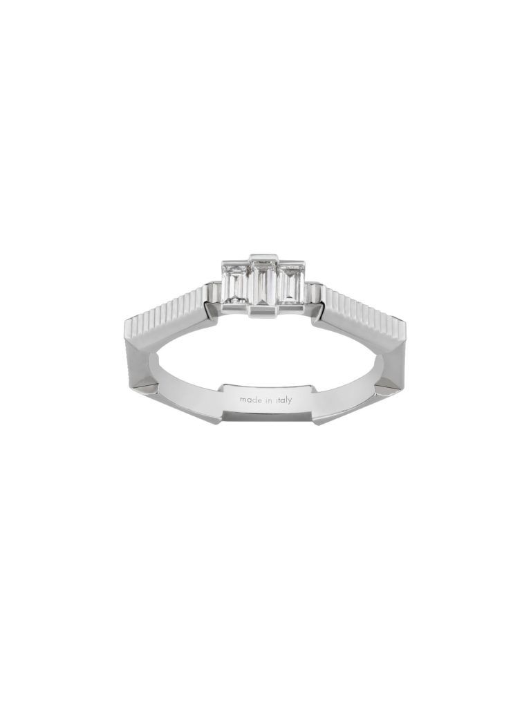 Gucci Link to Love Baguette Diamond Ring