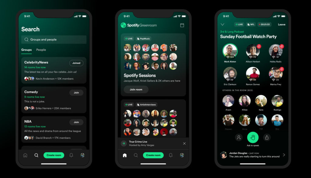 Spotify Competes With Clubhouse In The Live Audio Space With Greenroom