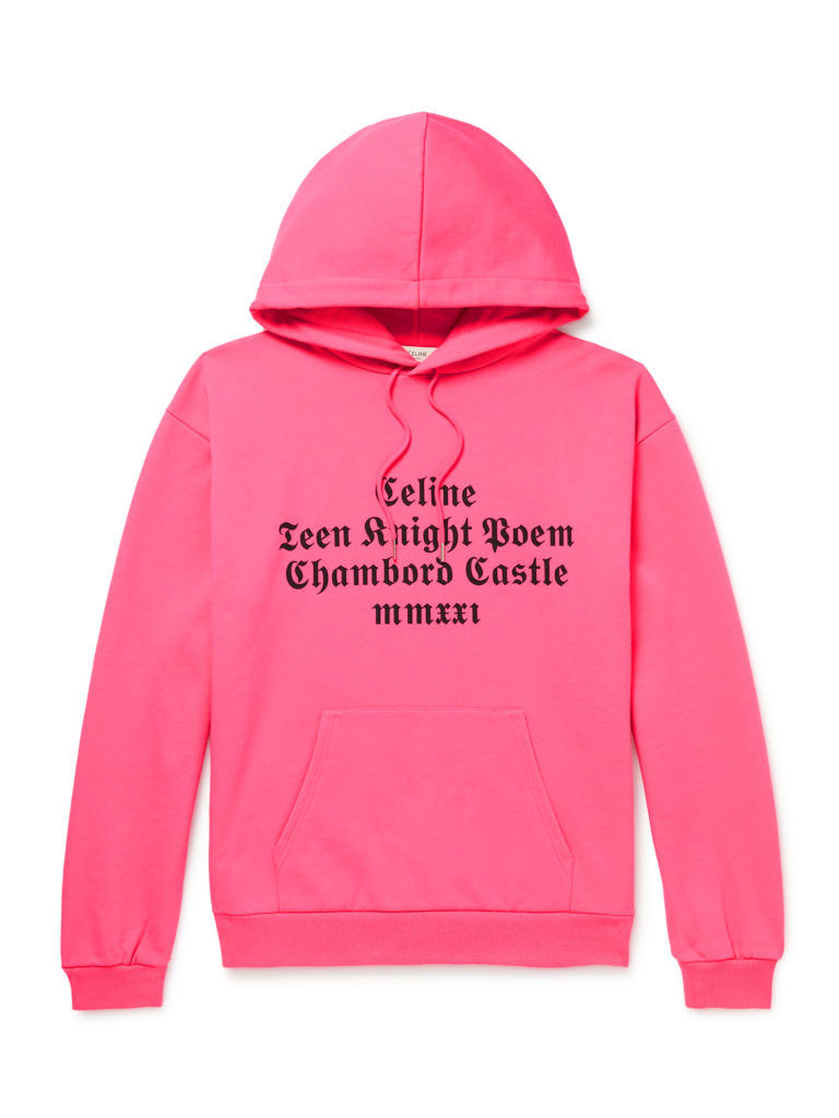 グリーン・ホワイト系 完成品♪ CELINE 21AW TEEN KNIGHT POEM HOODIE