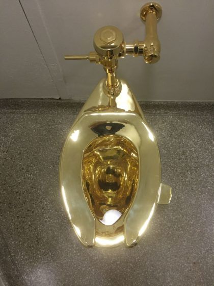 Gold toilet