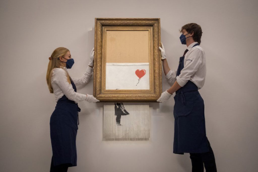 Banksy’s Self-Destructing Artwork Love Is In The Bin Sells For Record US$ 25 Million
