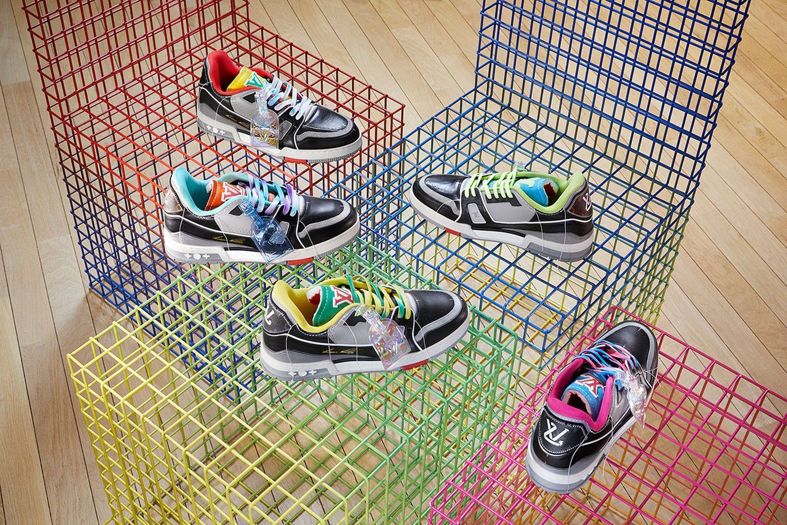 LV Trainer Upcycling S/S 2021 collection by Virgil Abloh