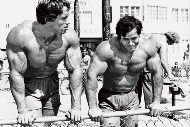 Pumping iron bodybuilding