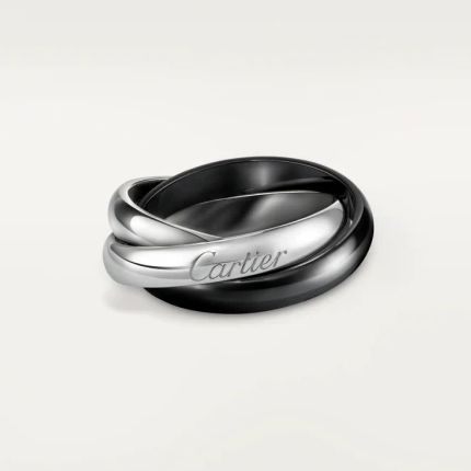 Cartier Trinity ring in white gold and ceramic