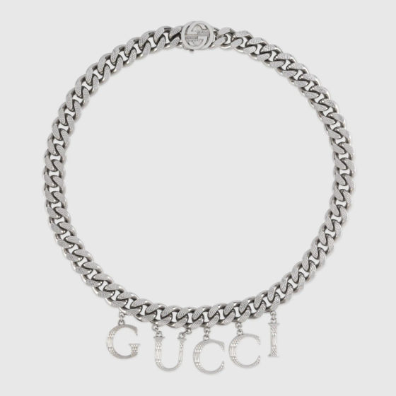 Gucci metal chain necklace