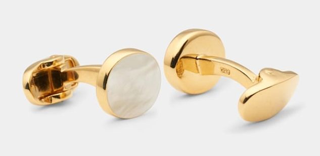 Suitsupply gold round cufflinks