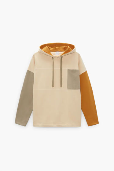 Zara colour block hoodie