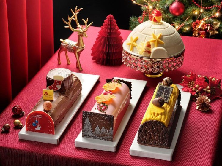 Singapore Marriott Tang Plaza Hotel's Pear Belle Helene Yule Log Cake