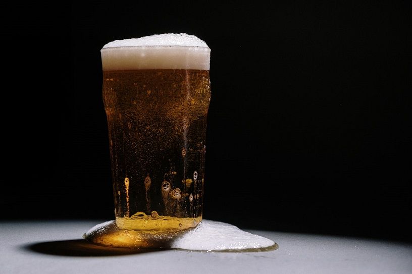 Full glass of beer
