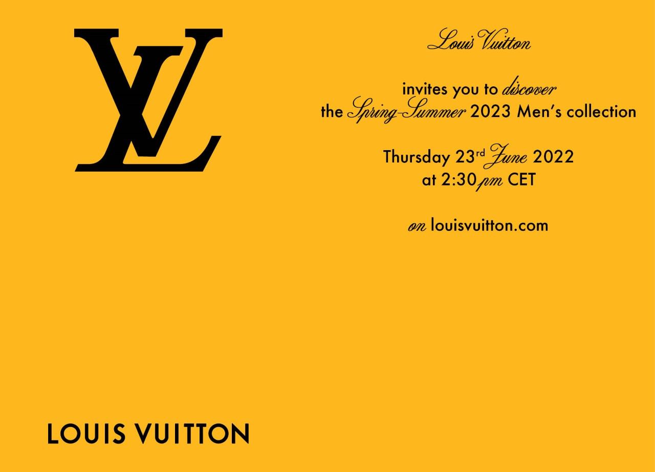 LV invitation to fashion week show