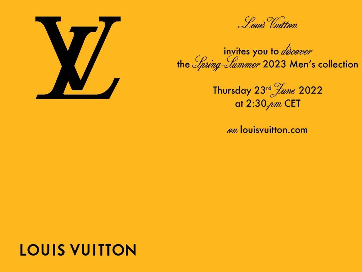Livestream: Louis Vuitton Spring/Summer 2023 Men's Collection Show