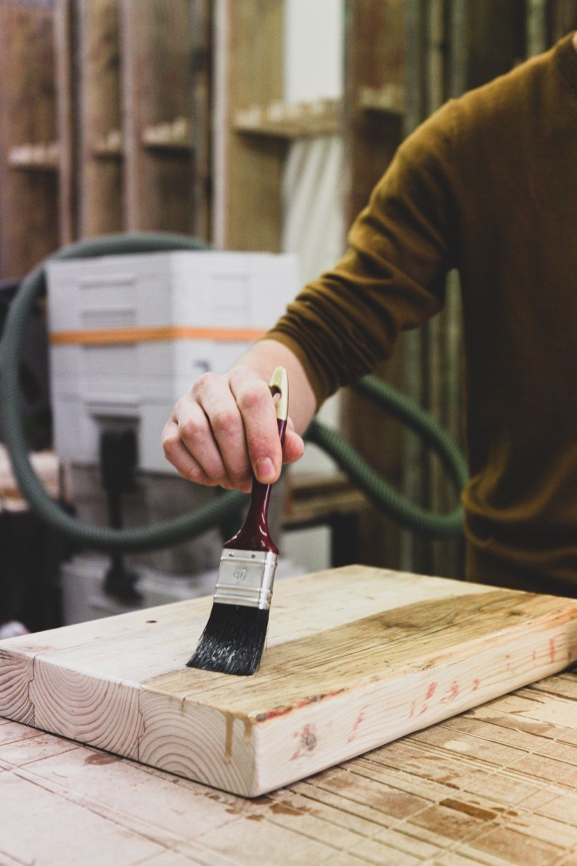 Paint wood furniture