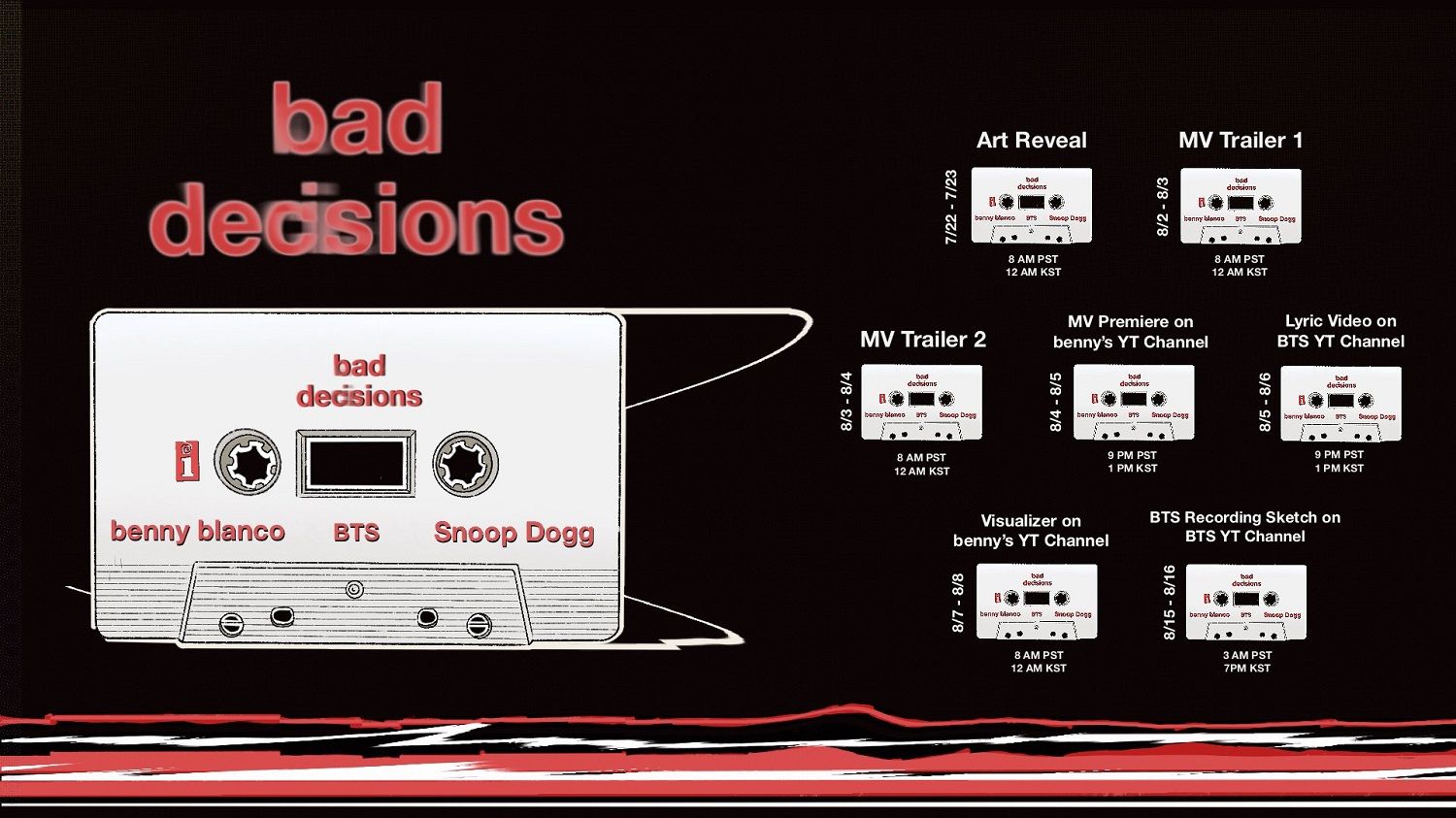Bad Decisions Schedule
