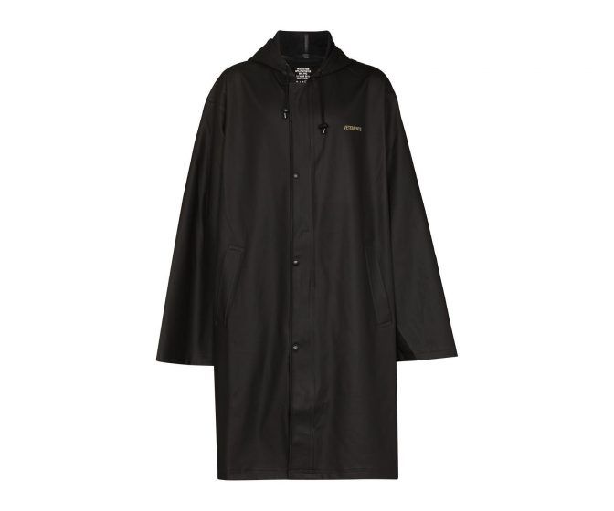 VETEMENTS logo-print raincoat