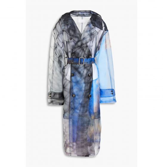 Maison Margiela printed organza trench coat