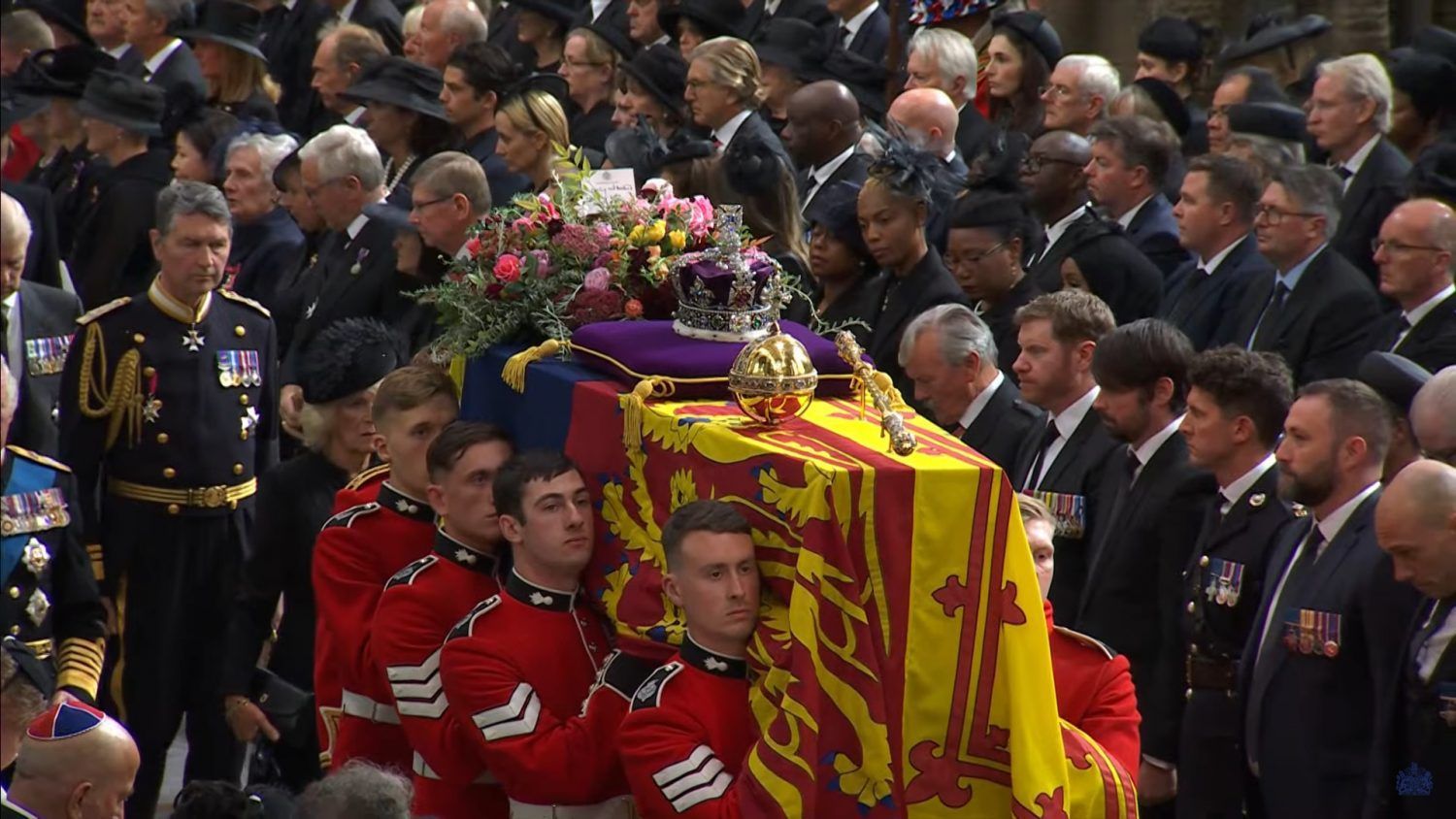 Guests at funeral