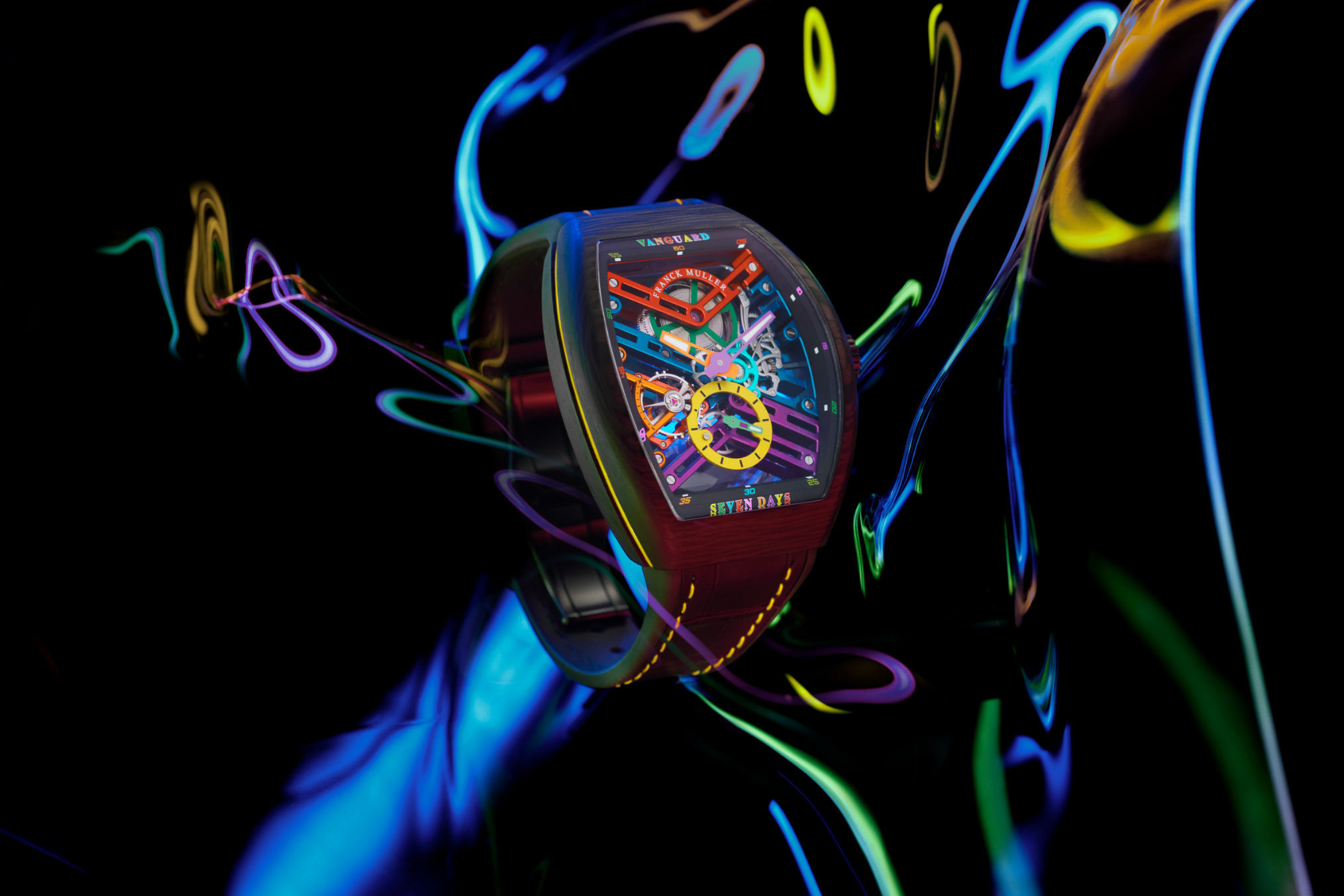 アート・デザイン・音楽 Franck Muller Franck Muller Sparks Joy With New Vanguard Skeleton Color Dreams