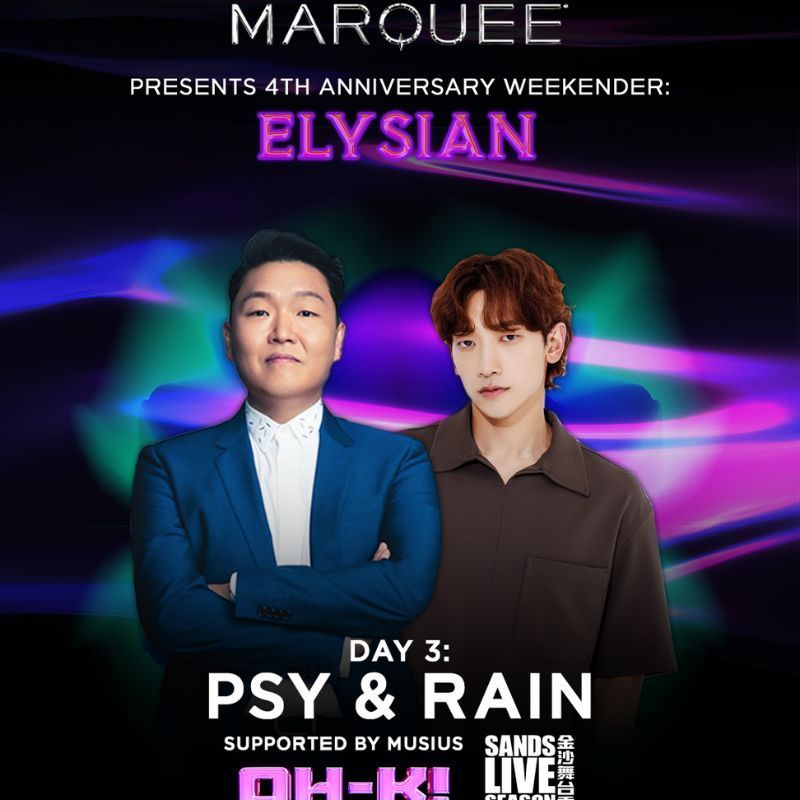 Marquee Singapore’s 4th Anniversary: PSY And Rain All Set To Perform