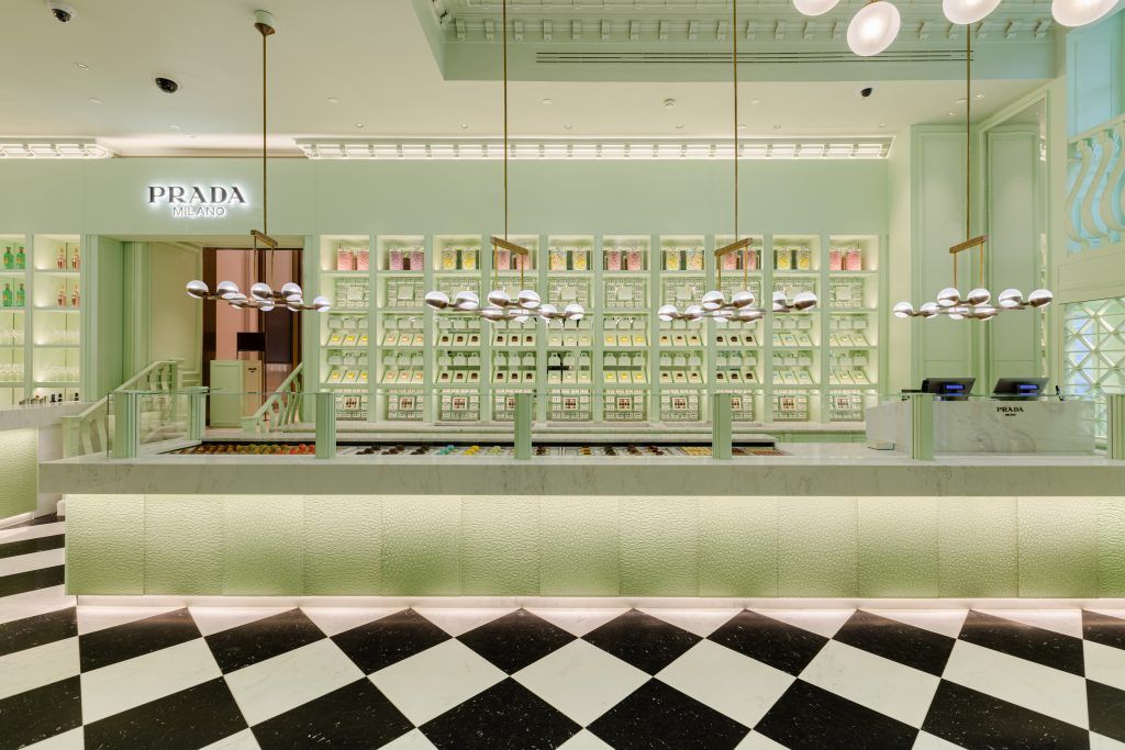 The Prada Caffe Is Now Opened At Harrods In London