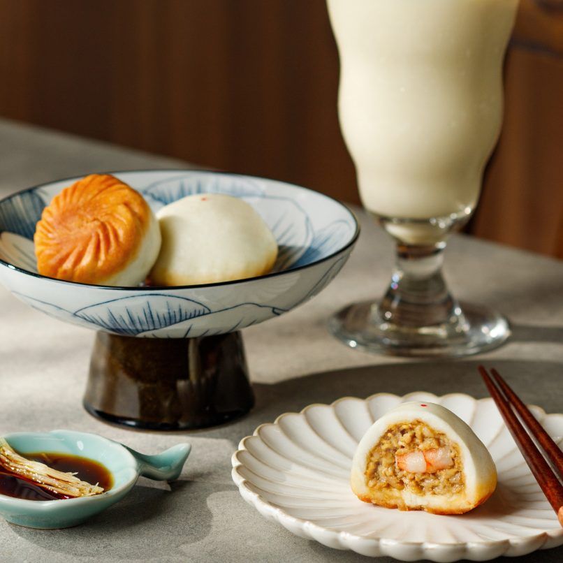 Pan Fried Shrimp and Pork Buns