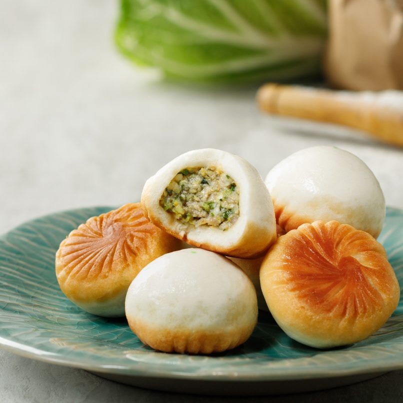 Din Tai Fung Breakfast Pan Fried Cabbage and Pork Buns