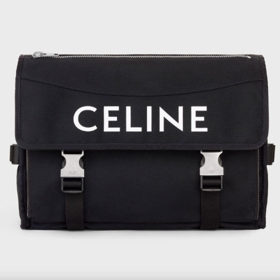 Celine large messenger bag in nylon 