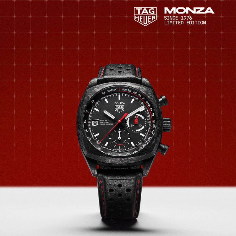TAG Heuer Celebrates The Italian GP With The Limited-Edition Monza Flyback Chronograph Carbon