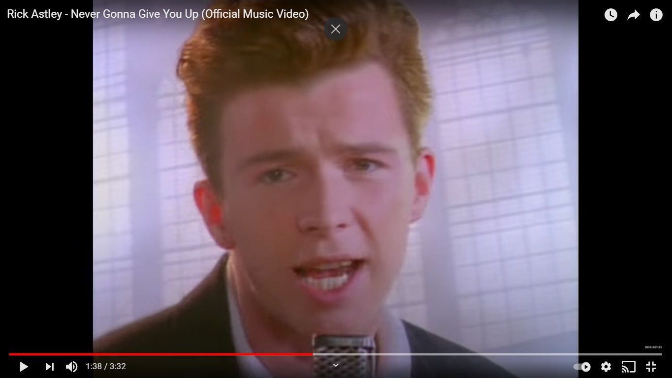 I was Rick rolled by a website. : r/memes