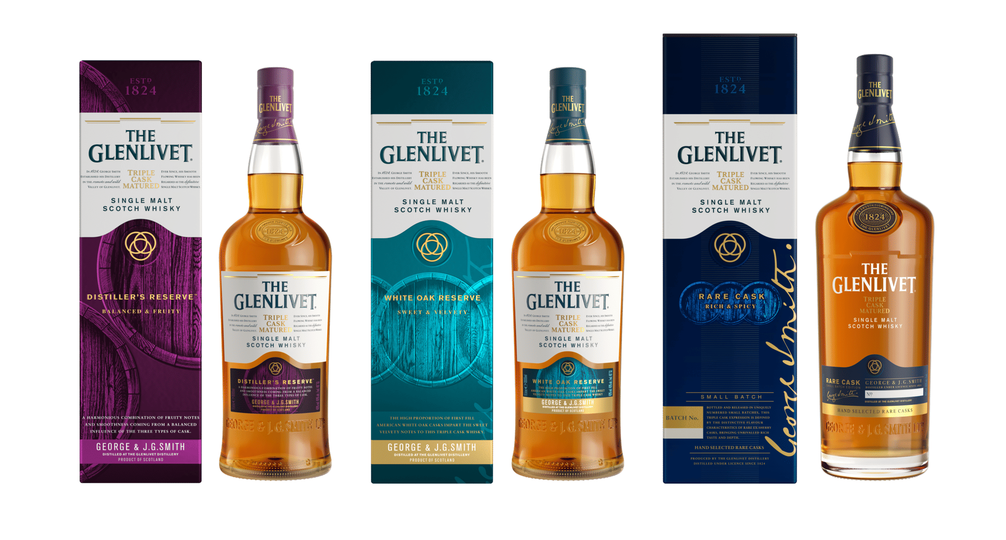 The Glenlivet Triple Cask Series duty-free whiskies