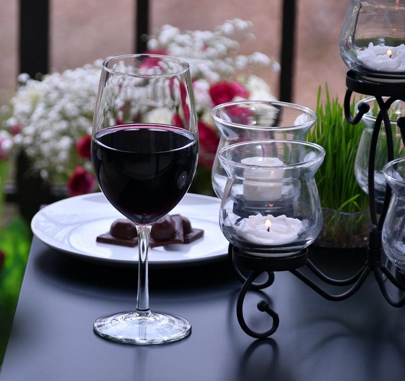 Wine and chocolate