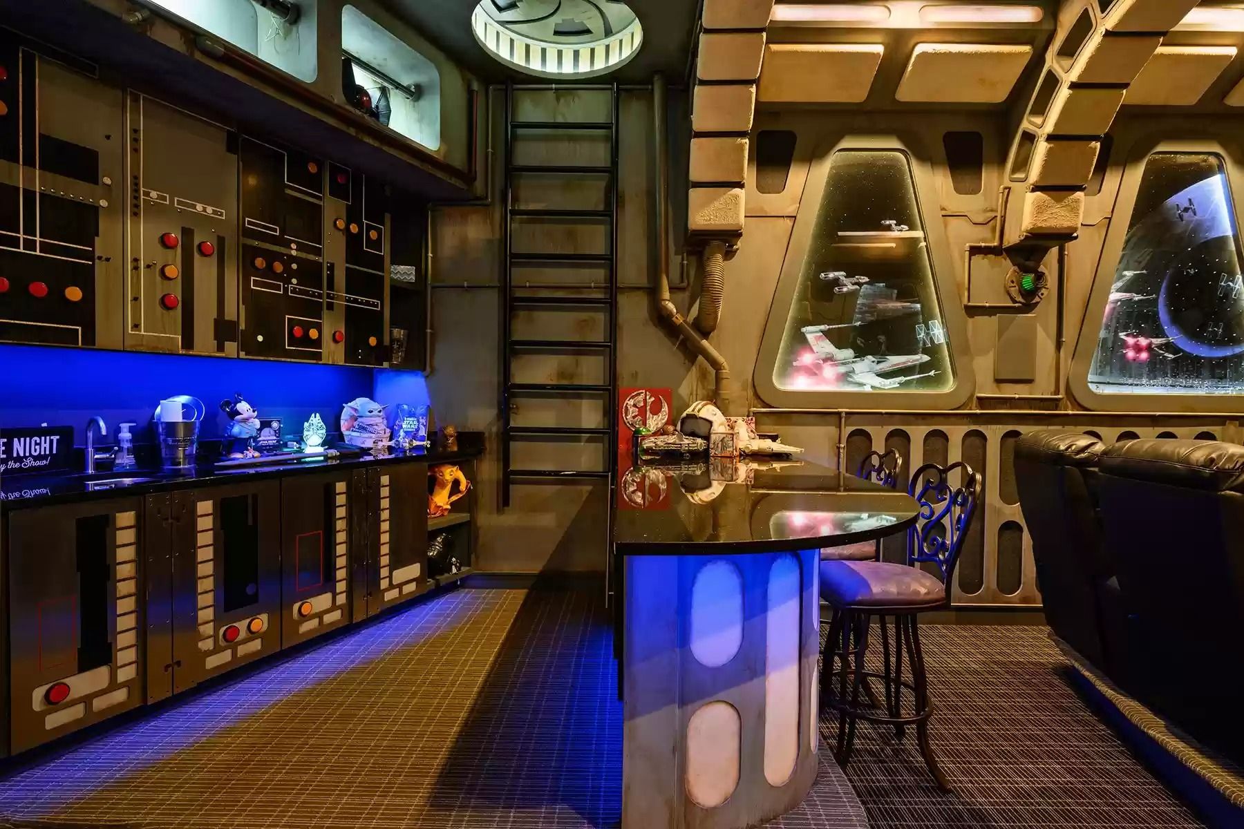 This Disney-Themed Mansion Has A 'Star Wars' Millennium Falcon Theatre