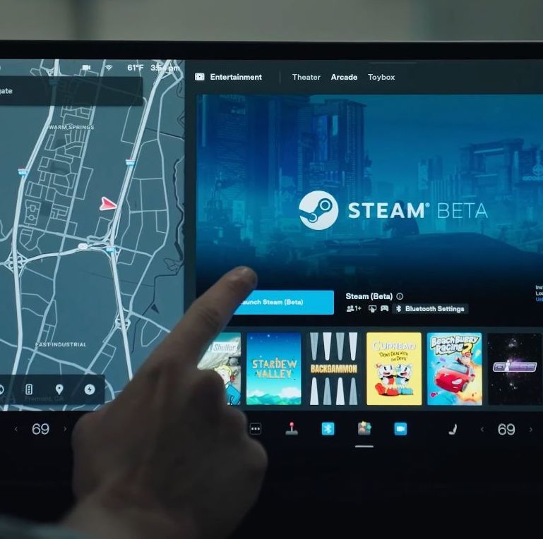 Thousands Of Steam Video Games Are Now Available In Tesla Cars