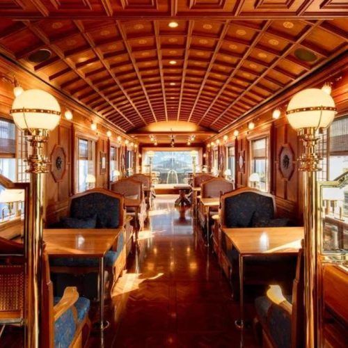 This Stunning Luxury Train In Japan Comes With A Traditional Tea Room On Board