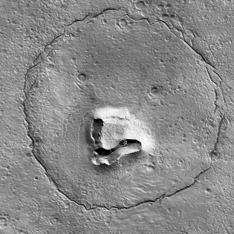 NASA Orbiter Shares Image From Mars Resembling A Teddy Bear
