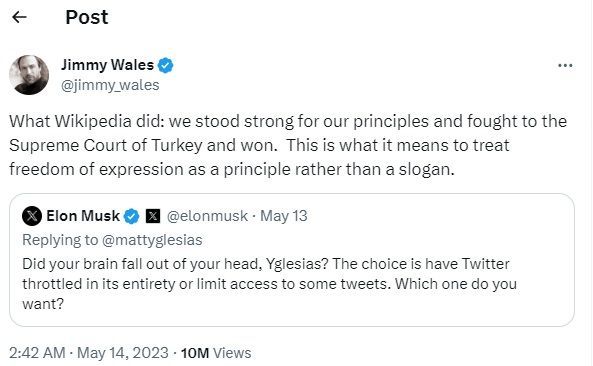 Elon Musk Starts Another Feud, This Time With Wikipedia