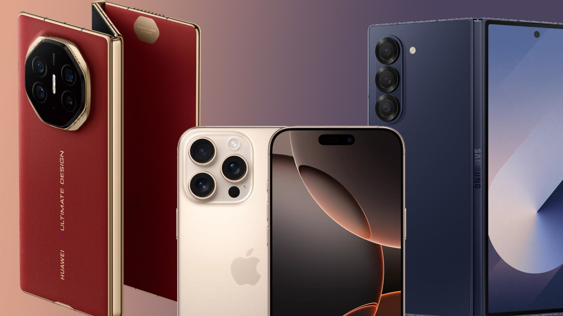 Huawei Mate XT vs Samsung Galaxy Z Fold 6 vs iPhone 16 Pro Max