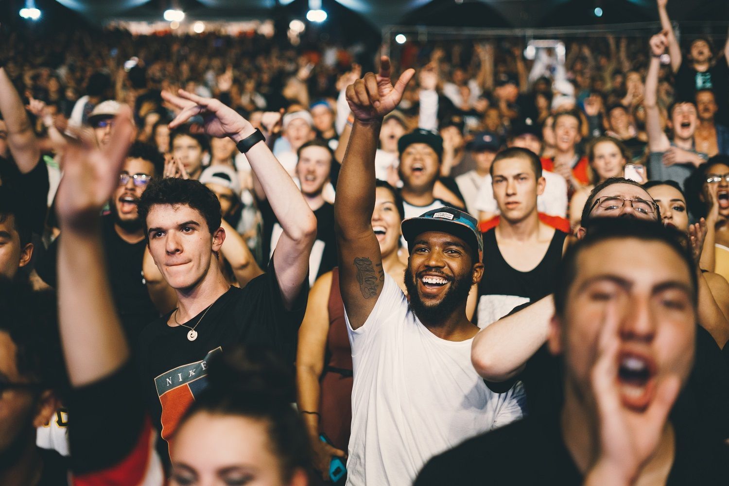 Men cheering